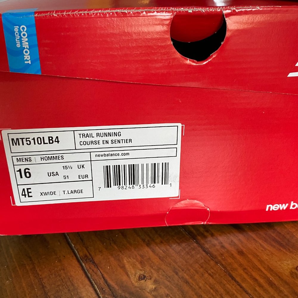 New [Size 16] New Balance Men's Trail Running